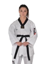 Fitilli Siyah Yaka Taekwondo Elbisesi