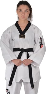 Fitilli Siyah Yaka Taekwondo Elbisesi