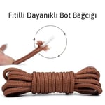Fitilli Yuvarlak Bot Bağcığı, Dayanıklı Sağlam Bağcık, Ayakkabı Bağcığı Bağı İpi, 1 Çift