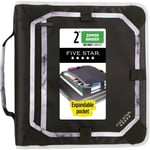 Five Star Fermuarlı Cilt, Genişleme Paneli ve Genişleyen Dosyalı 5 İnç 3 Halkalı Klasör, 580 Sayfa Kapasitesi, Siyah/Gri (29052IT8)