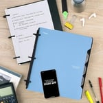 Five Star Flex Hibrit Not Defteri, 1 İnç Sekmeli, Defter ve 3 Halkalı Klasör Hepsi Bir Arada, Mavi (29328AD2)
