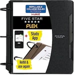 Five Star Flex Hybrid not defteri, 1-1/2 inç klasör, tablet, dizüstü bilgisayar ve 3 halkalı hepsi bir arada, siyah (29324AA2)