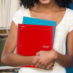 Five Star Spiral Defter + Çalışma Uygulaması, 5 Konu, Kolej Çizgili Kağıt, Mürekkep Kanamasıyla Mücadele, Suya Dayanıklı Kapak, 200 Yaprak, Kırmızı (72077)