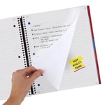 Five Star Spiral Defter + Çalışma Uygulaması, 3 Konu, Kolej Çizgili Kağıt, Spiral Korumalı İleri Defter, Hareketli Sekmeli Bölücüler ve Genişleyen Cepler, 8-1/2 