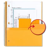 Five Star Spiral Defter + Çalışma Uygulaması, 2'li Paket, 1 Konu, Kolej Çizgili Kağıt, Mürekkep Kanaması ile Mücadele, Suya Dayanıklı Kapak, 2,5 cm x 11 inç, 100 Yaprak, Siyah, Yeşil (820187)