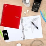 Five Star Spiral Defter + Çalışma Uygulaması, 6'lı Paket, 1 Konu, Grafik Çizgili Kağıt, 21.6 x 27.9 cm, 100 Yaprak, Mürekkep Geçirmez, Suya Dayanıklı Kapak, Karışık Renkler (73549)