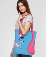 Flamingo Desenli Plaj Çantası AH-19639785771110
