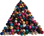 Flea Market 10 Mm Karışık Renkli Ahşap Boncuk, SlnKarısık10mm