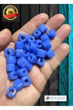 Flea Market El Yapımı Kare Cam Boncuk, Tek Ebat, KareUc, EFLATUN, Üniseks Yetişkin