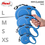 Flexi Classic Tape, Otomatik Köpek Gezdirme Tasması Small, 3 Metre, Mavi - Seçenekler: Extra Small 3 m, Small 5 m, Medium 5 m