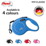Flexi Classic Tape, Otomatik Köpek Gezdirme Tasması Small, 3 Metre, Mavi - Seçenekler: Extra Small 3 m, Small 5 m, Medium 5 m