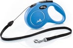 Flexi New Classic S Beden Mavi 5MT İpli Tasma - Seçenekler: Extra Small (3 m), Extra Small (3 m) (2 Pack), Small (5 m)...