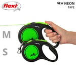 Flexi New Neon M Beden Yeşil 5MT Şerit Tasma - Seçenekler: Medium, 5 m (S), M