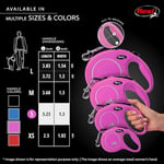 FLEXI® Yeni Klasik Geri Çekilebilir Köpek Tasma (Kordon), Ergonomik, Dayanıklı ve Dolaşmayan Evcil Hayvan Yürüyüş Tasma 26 lbs'ye Kadar Köpekler için, 16 ft, Küçük, Pembe