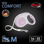 FLEXI Yeni Konfor Geri Çekilebilir Köpek Tasması (Tape), Ergonomik, Dayanıklı ve Dolaşmayan Evcil Hayvan Yürüyüş Tasma 55 lbs'ye K - Seçenekler: XS, 10 ft, Small - 16 ft, Medium - 16 ft, Large - 16 ft