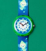 Flik Flak Unisex Çocuk Analog Kuvars Saat Plastik Kayış FBNP145, Mavi, Kayış
