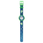 Flik Flak Unisex Çocuk Analog Kuvars Saat Plastik Kayış FBNP145, Mavi, Kayış
