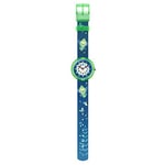 Flik Flak Unisex Çocuk Analog Kuvars Saat Plastik Kayış FBNP145, Mavi, Kayış