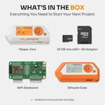 Flipper Zero Complete Kit – Flipper Zero | WiFi Devboard | Silikon kılıf | 32 GB MicroSD kart | Teknoloji meraklıları için taşınabilir çok amaçlı cihaz