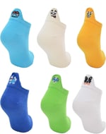 Flora Emojili Bayan Patik Çorap (6 lı) - (36/40)