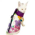 Flower Power Su itici Yağmurluk Kedi Yağmurluğu MOR L