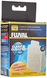 Fluval Clean & Clear filtre kartuşu, daha sağlıklı su için yüksek performanslı reçine, Fluval U1, U2, U3 ve U4 iç filtre için, 2'li paket