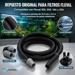 Fluval Oluklu yedek hortum 2,5 m, çap 24/28 mm Fluval dış filtre 104, 204, 105, 205, 106 ve 206 için, siyah/gri - Seçenekler: 1.7 x 300 cm, 105/106/205/206