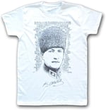 FLY Atatürk Kadın Kısa Kollu T-shirt - Beyaz TE067K|XL