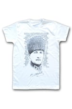 FLY Atatürk Kadın Kısa Kollu T-shirt - Beyaz TE067K|XL