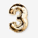 Flying Tiger Copenhagen 3 Numaralı Gold Folyo Balon