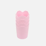 Flying Tiger Copenhagen 4'lü Pembe Çiçek Şeklinde Plastik Bardak