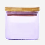 Flying Tiger Copenhagen Bambu Kapaklı Mor Cam Saklama Kabı 200 ml