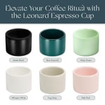 Folk Ceramics Leonard Seramik Espresso Bardakları | 2'li Set, 85 ml, Mat Siyah | Espresso için Modern İstiflenebilir Demitasse Kupalar | Kalın Duvarlı, Sapsız, Dayanıklı, Bulaşık Makinesi ve