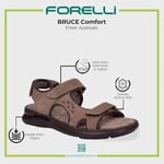 FORELLİ BRUCE OROPEDİK CIRTLI NUBUK DERİ ERKEK SANDALET