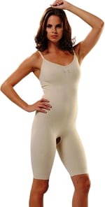 Formfit Ten Rengi Beden Küçülten Seamless Dikişsiz Paçalı Ağı Açık Tam Boy Vücut Korse
