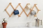 Fox Run Expandable Coffee Mug Wall Rack Tea Cup Holder Kitchen Organization New