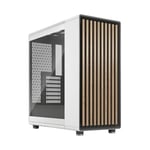 Fractal Design North Chalk White TG Clear | İki adet 140 mm fan önceden yüklenmiş, USB-C, 355 mm'ye kadar grafik kartı, mükemmel hava akışı
