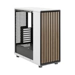 Fractal Design North Chalk White TG Clear | İki adet 140 mm fan önceden yüklenmiş, USB-C, 355 mm'ye kadar grafik kartı, mükemmel hava akışı