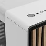 Fractal Design North Chalk White TG Clear | İki adet 140 mm fan önceden yüklenmiş, USB-C, 355 mm'ye kadar grafik kartı, mükemmel hava akışı