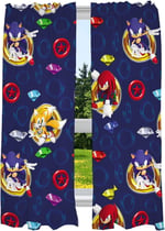 Franco Çocuk Odası Pencere Perde Takımı, 208 cm x 160 cm, Sonic The Hedgehog, Anime