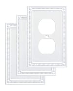 Franklin Brass Classic Beaded Çift Yönlü/Switch Plaka/Kılıf, Tek, Beyaz, W35059V-PW-C