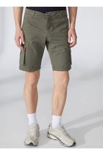 Fred Mello Normal Bel Slim Fit Bermuda Şort, 30, 5003031678, Haki, Erkek