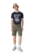 Fred Mello Normal Bel Slim Fit Bermuda Şort, 30, 5003031678, Haki, Erkek