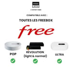 Free Pop, Ultra, Revolution Freebox için Fiber Optik Kablo, SC/UPC - SC/APC bağlantısı, Jartiyer Uzatma Kablosu (10 metre)