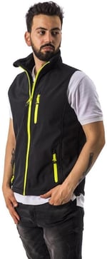 FreeCamp Vest Erkek Softshell Yelek-SİYAH