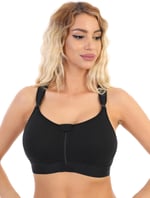 Freshness 4921 Balensiz Desteksiz Önden Fermuarlı Sütyen SİYAH 90D