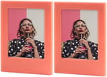 Fujifilm Instax Mini Film Uyumlu 2'Li Mıknatıslı Fotoğraf Çerçeve Seti, Turuncu