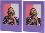 Fujifilm Instax Mini Film Uyumlu 2'Li Mıknatıslı Fotoğraf Çerçeve Seti, Mor