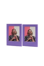 Fujifilm Instax Mini Film Uyumlu 2'Li Mıknatıslı Fotoğraf Çerçeve Seti, Mor