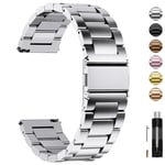 Fullmosa Paslanmaz çelik saat kayışı, 16 mm, 18 mm, 19 mm, 20 mm, 22 mm, 24 mm, metal saat kayışı, hızlı kilitli, kadın ve erkek için uygundur - Bedenler: 18mm, 20mm, 20 mm, 22 mm, 18 mm